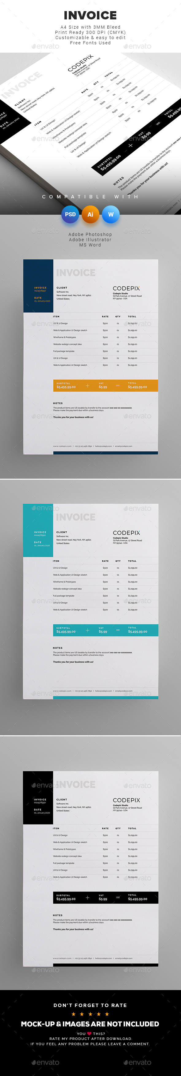 Invoice - Proposals & Invoices Stationery