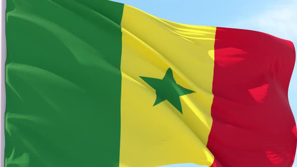Senegal Flag Looping Background