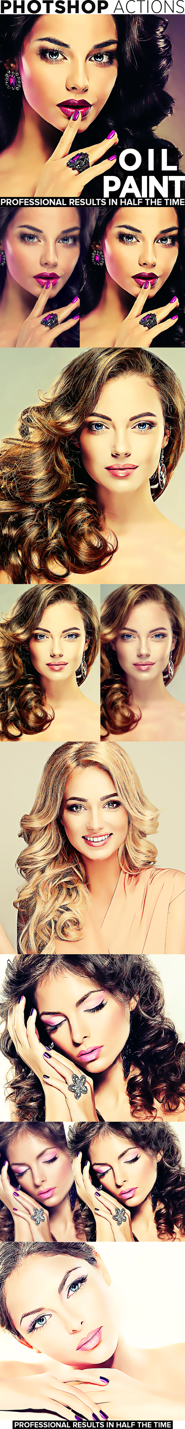 OIL Paint Effect Action - Actions Photoshop