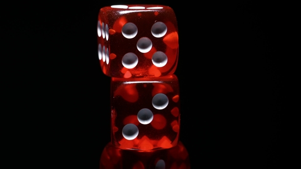 Red Dice Rotate Screensaver for Casinos Backgrounf, Stock Footage ...