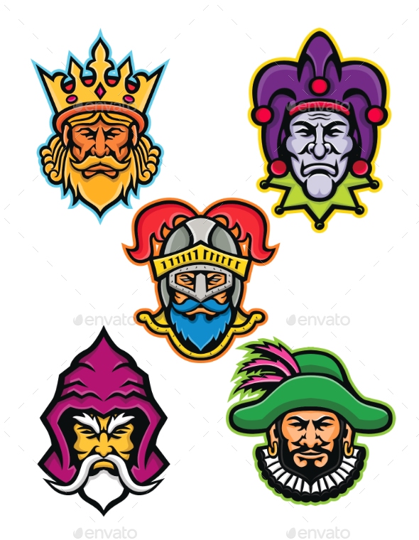Medieval Royal Court Mascot Collection - People Characters