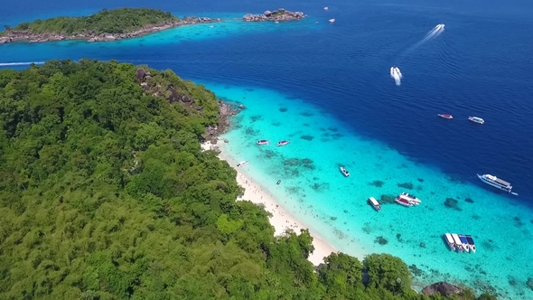 Similan Islands Aerial. . Phang Nga Province, Thailand by dmitriylo