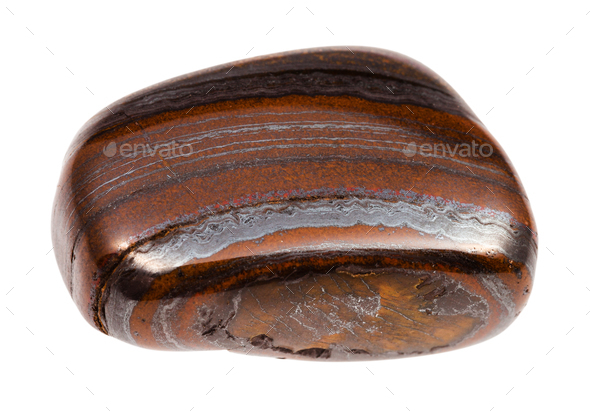 tumbled Jaspillite stone isolated - Stock Photo - Images