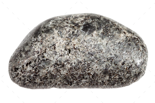 polished Peridotite with Phlogopite stone isolated - Stock Photo - Images