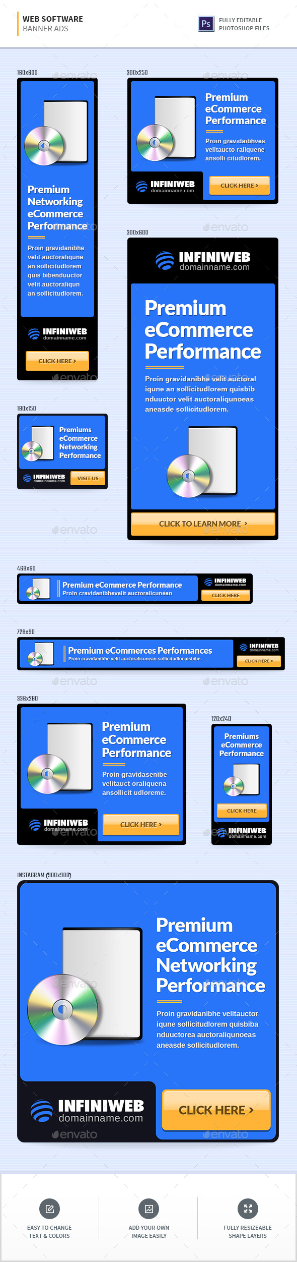 Web Software Banners - Banners & Ads Web Elements