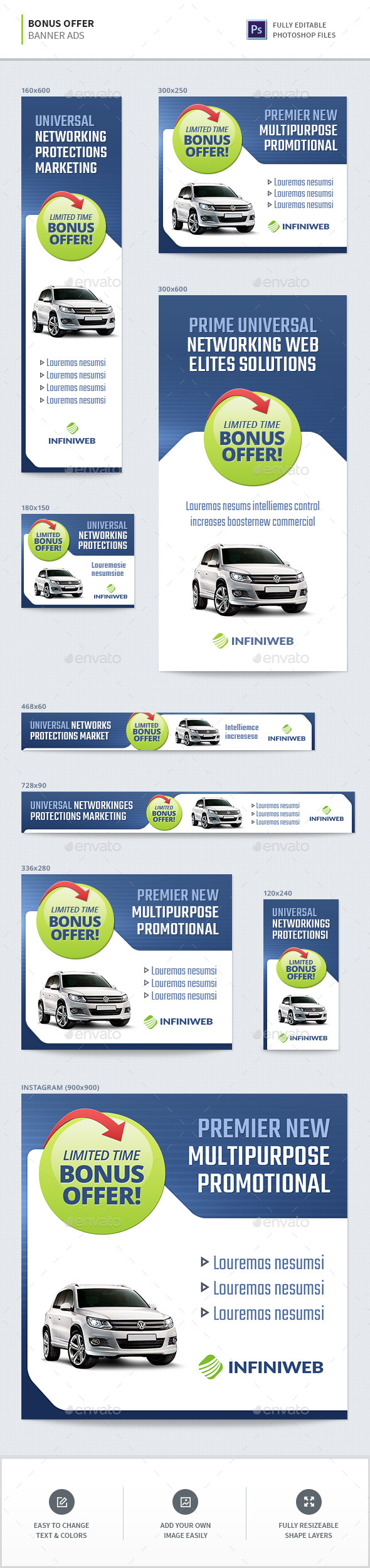 Bonus Offer Banners - Banners & Ads Web Elements