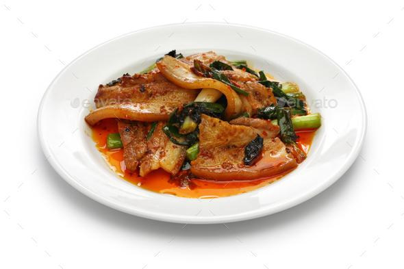 Traditional Twice Cooked Pork Sichuan Style Chinese Dish Stock Photo By Motghnit