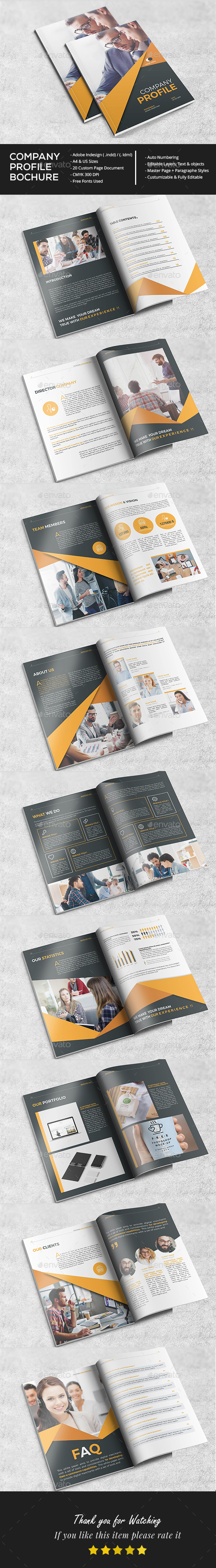 Stylish Company Profile - Brochures Print Templates