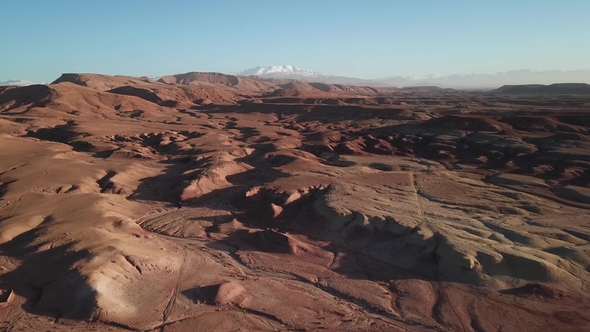 Aerial Landscape of Atlas Mountains in Morocco alt