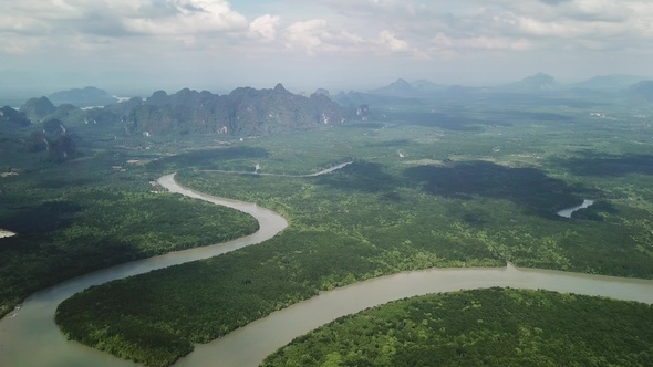 Phang Nga Bay with Mangrove Forest and Hills alt