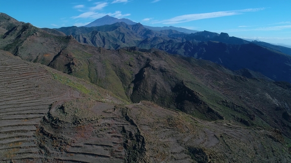 Drone Flight Over High Mountains