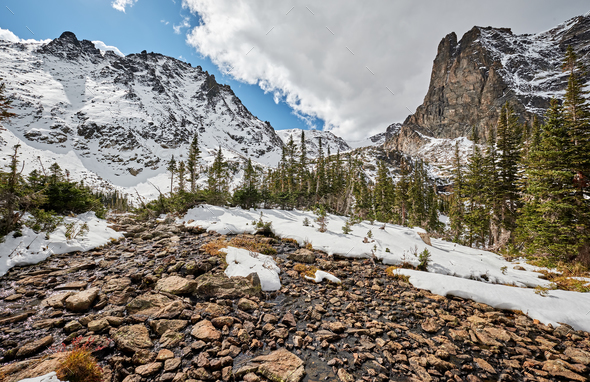 Lake Helene, Rocky Mountains, Colorado, USA. - Stock Photo - Images