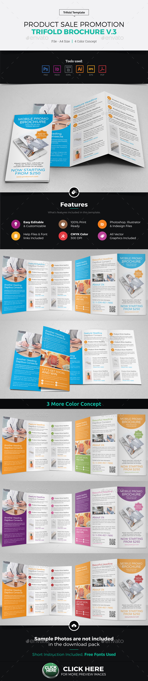 Product Sale Promotion Trifold Brochure v3 - Corporate Brochures