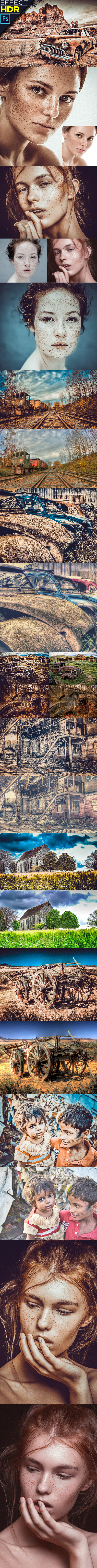 HDR Effect Photoshop Action - Photo Effects Actions