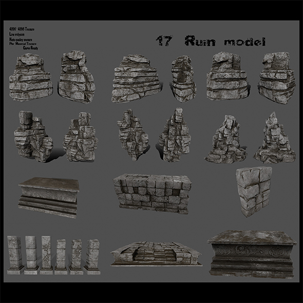 ruin set - 3Docean 21942059