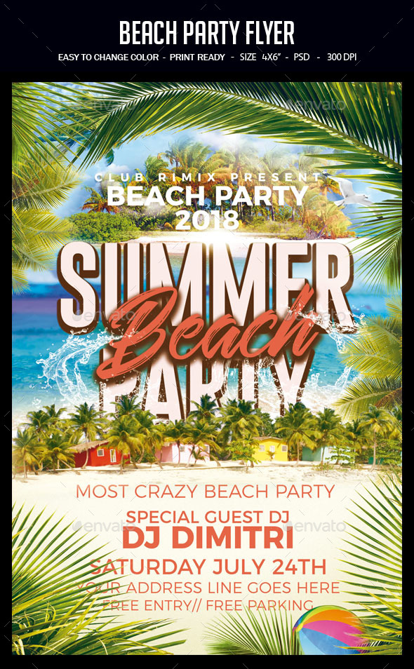 Beach Party Flyer - Clubs & Parties Events