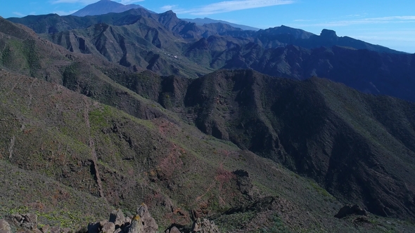 Drone Flight Over High Mountains