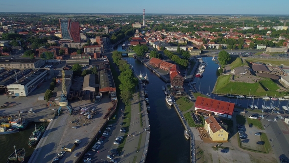 Flight Over City Port