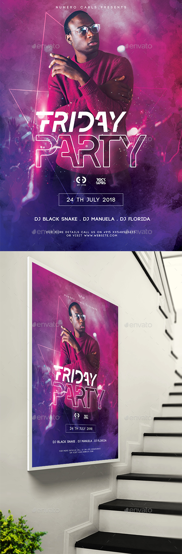 Friday Party Party Flyer - Clubs & Parties Events