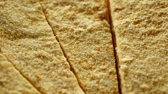 Slice of Sweet Classic Layered Cake Napoleon for Background alt