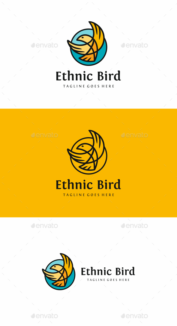 Ethnic Bird - Animals Logo Templates