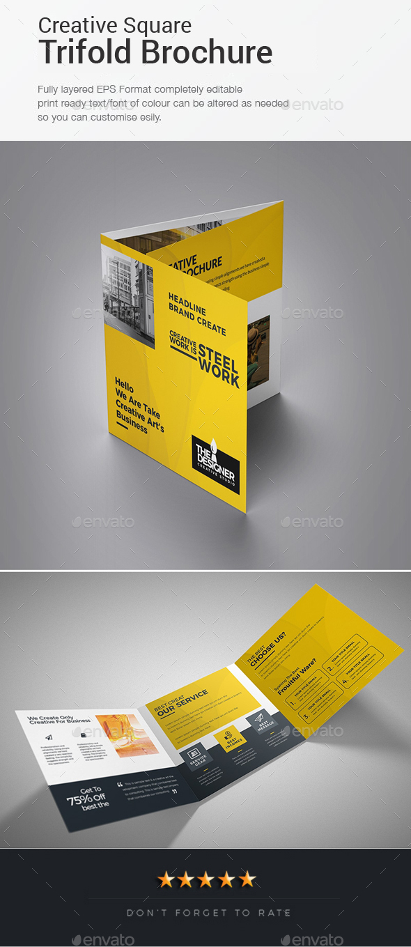Corporate Squre Tri-Fold Brochure - Corporate Brochures
