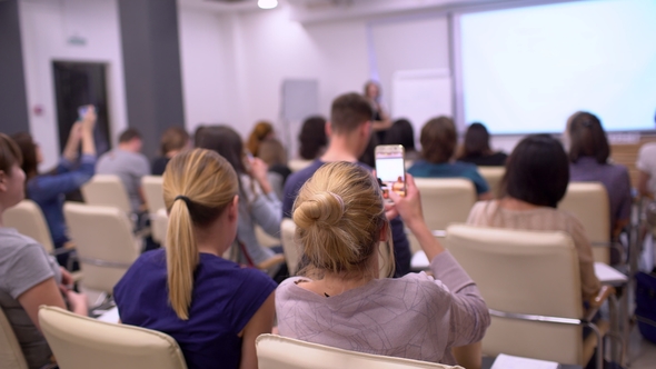 Business Presentation Seminar Event. High Quality  Video Footage.