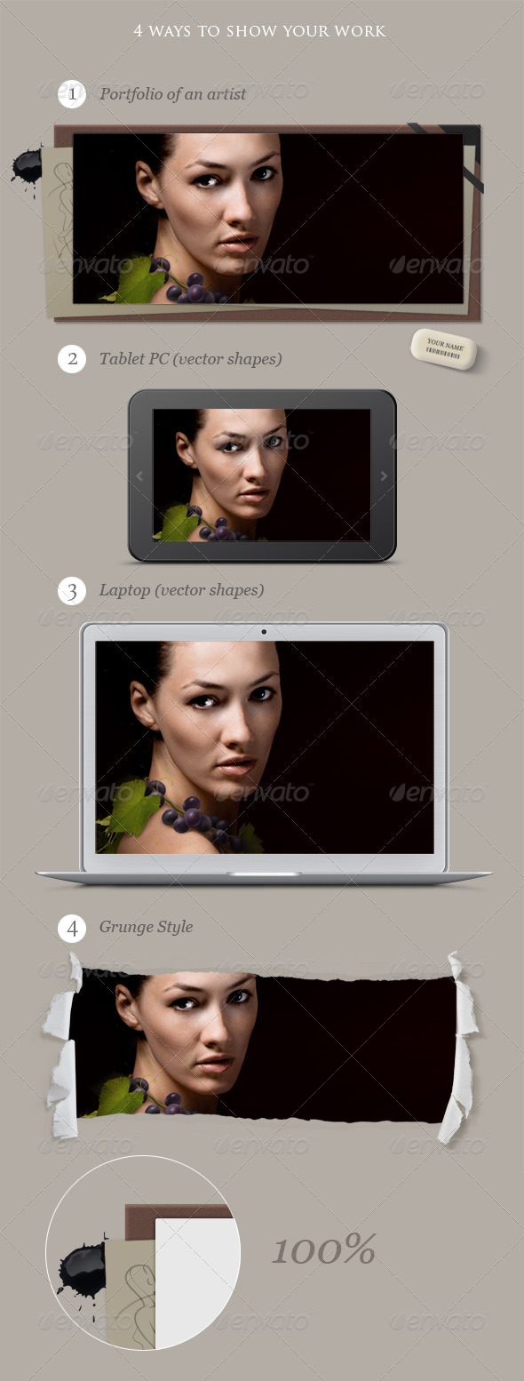 Laptop, Tablet pc and Other Mock-ups - Multiple Displays