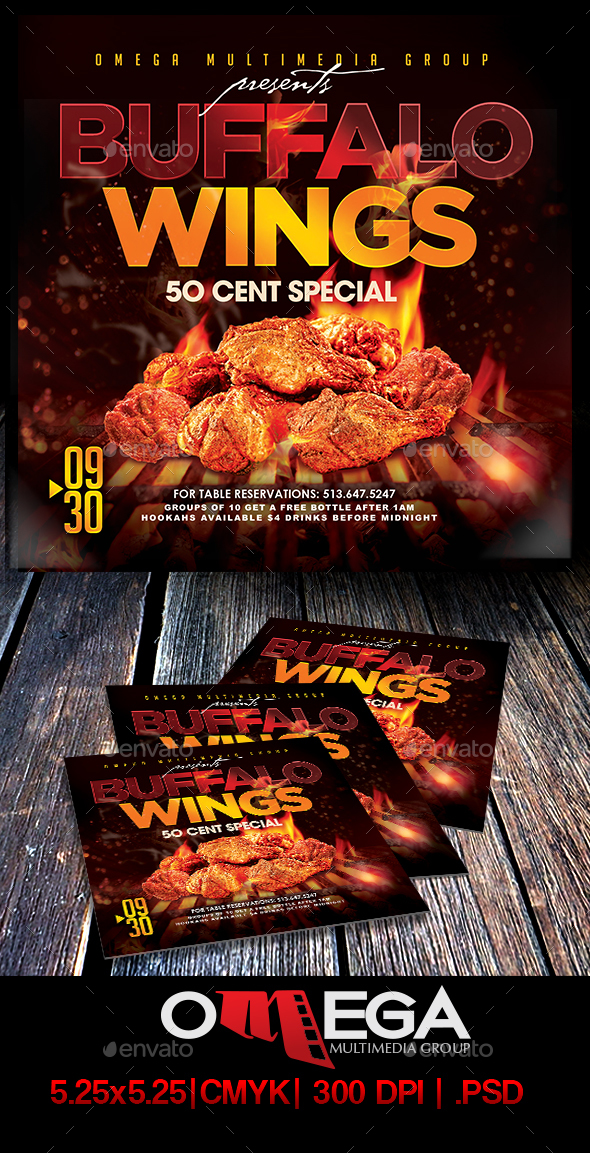 Buffalo Wings - Restaurant Flyers
