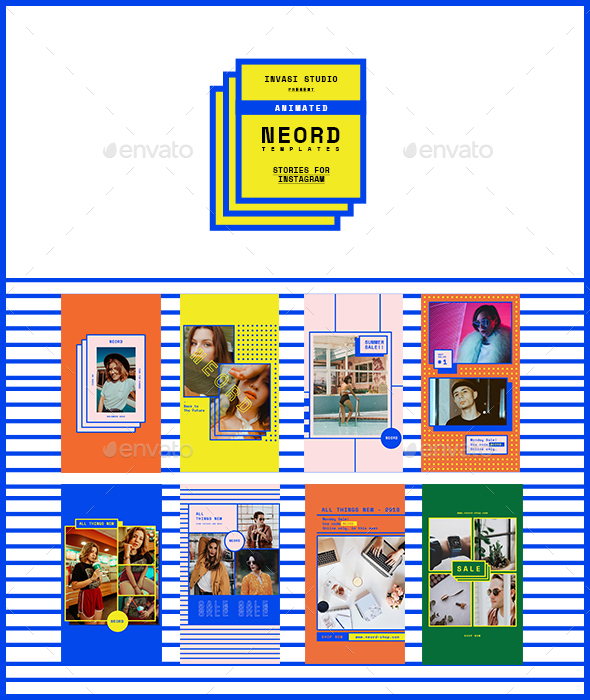 Neord-Instagram Stories Animated Templates - Social Media Web Elements