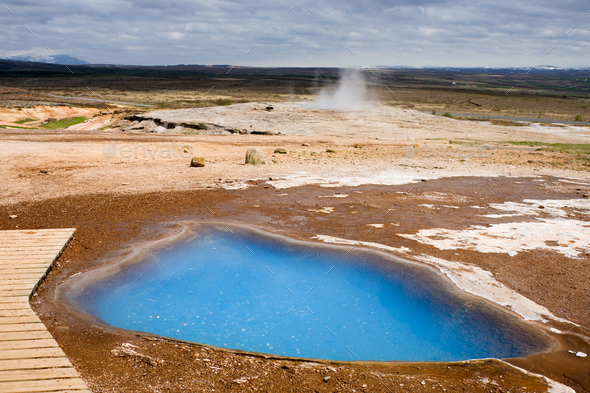 Blue Hot Spring, Iceland - Stock Photo - Images