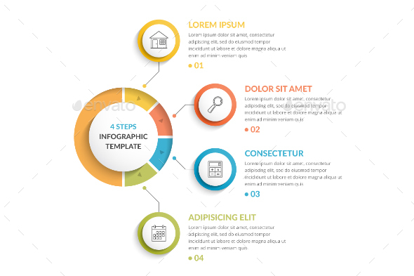 4 Steps Infographics - Infographics