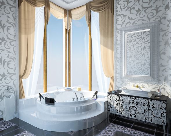 Luxury Bathroom Interior - 3Docean 21949413
