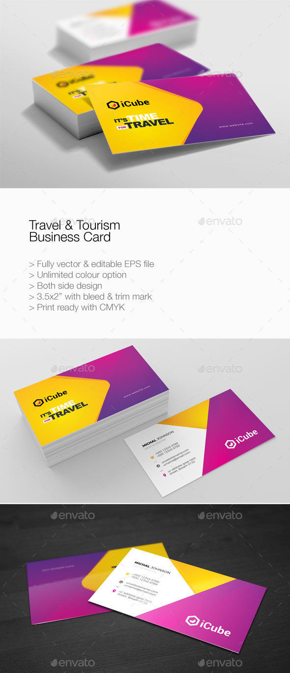 Travel & Tourism Business Card - Corporate Business Cards