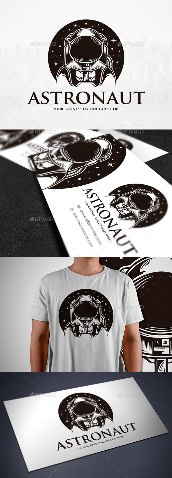 Astronaut Space Logo Template - Humans Logo Templates