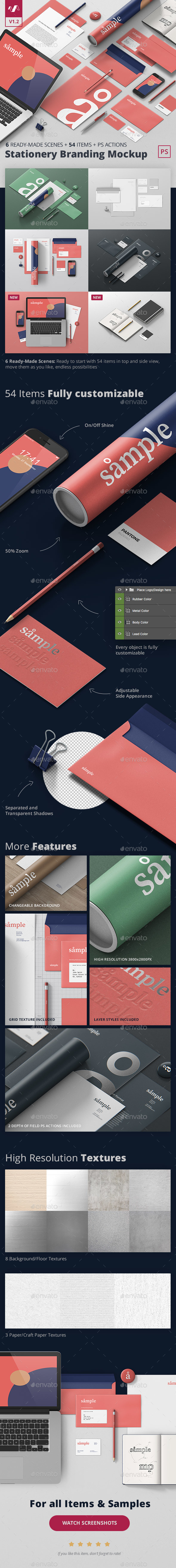 Stationery Branding Mockup Creator - Stationery Print