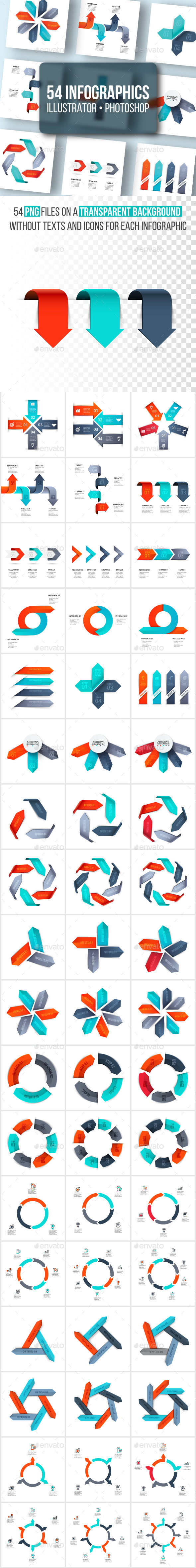 Arrows infographic pack - Infographics
