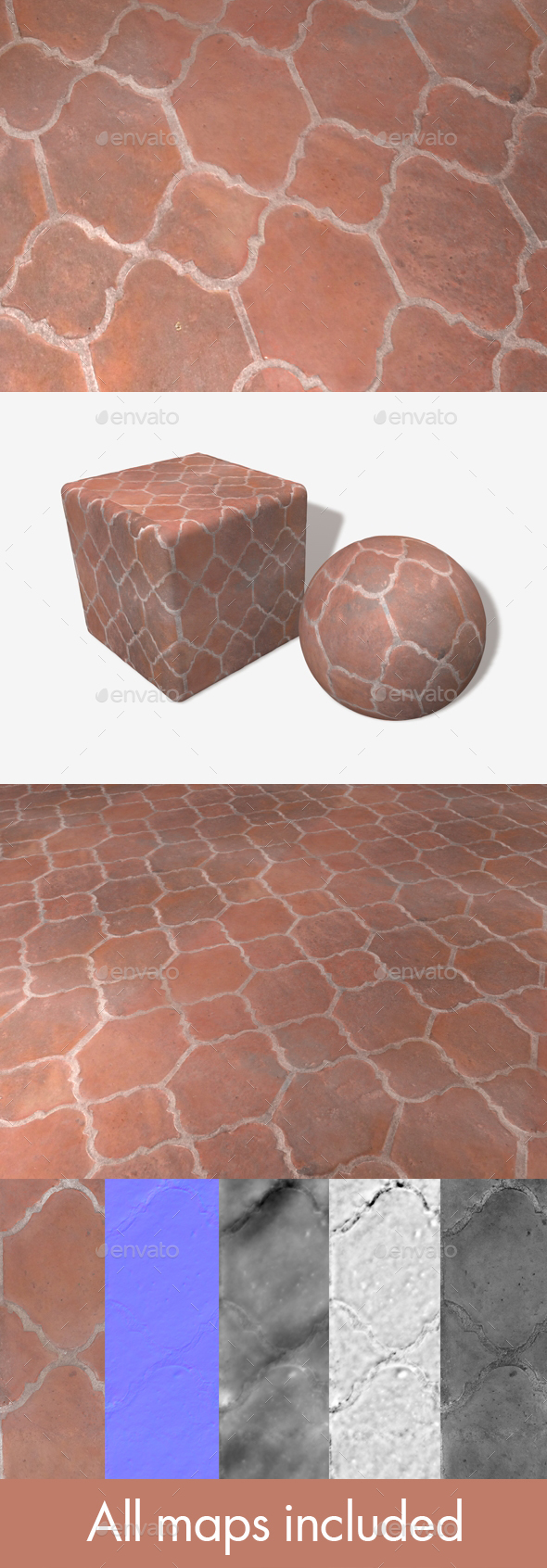 Fancy Terracotta Floor - 3Docean 21950632