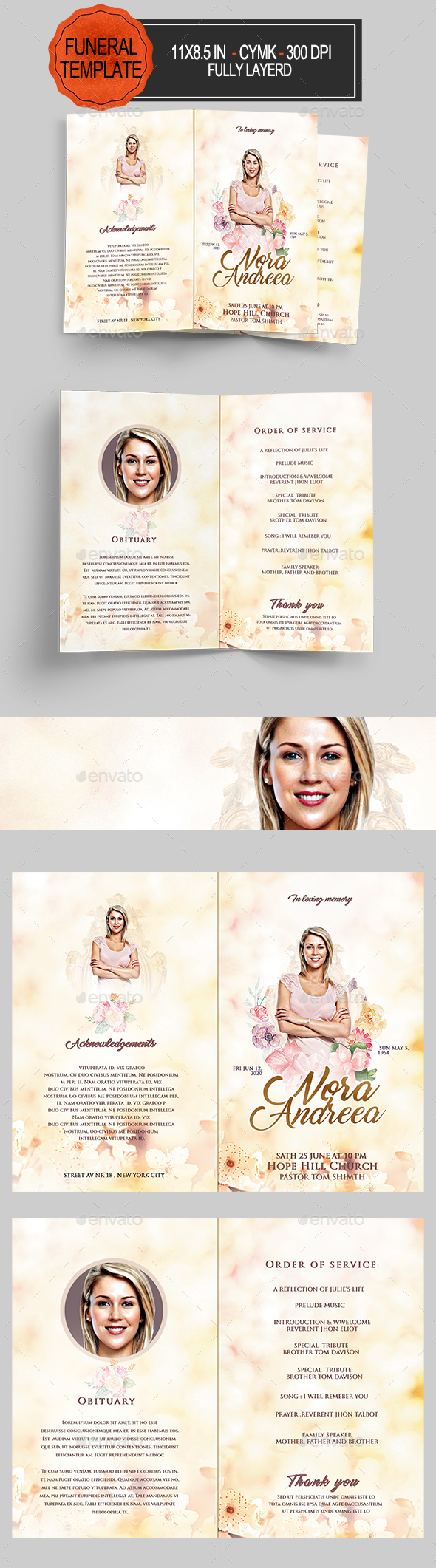 Funeral Program Template - Informational Brochures