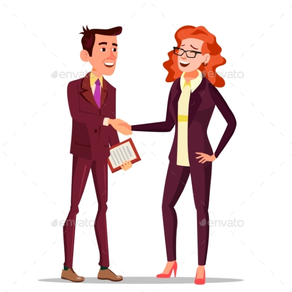 Happy Client Vector. Business Concept. Suit - Business Conceptual