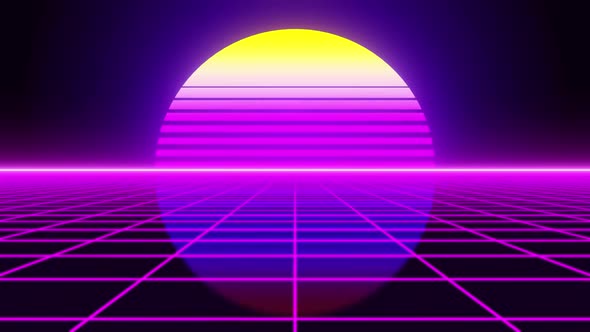 Sunset 80s style