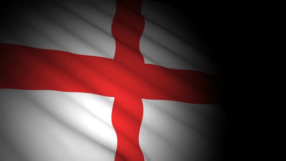 England Flag Blowing in Wind alt