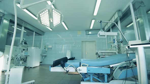 Inside View of Hospital's Delivery Unit with Inventory alt