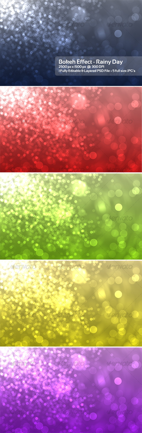 Bokeh Effect - Rainy Day - Backgrounds Graphics
