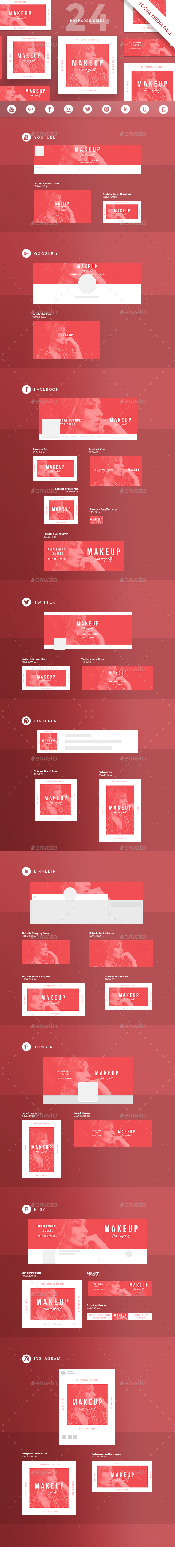 Makeup Courses Social Media Pack - Miscellaneous Social Media