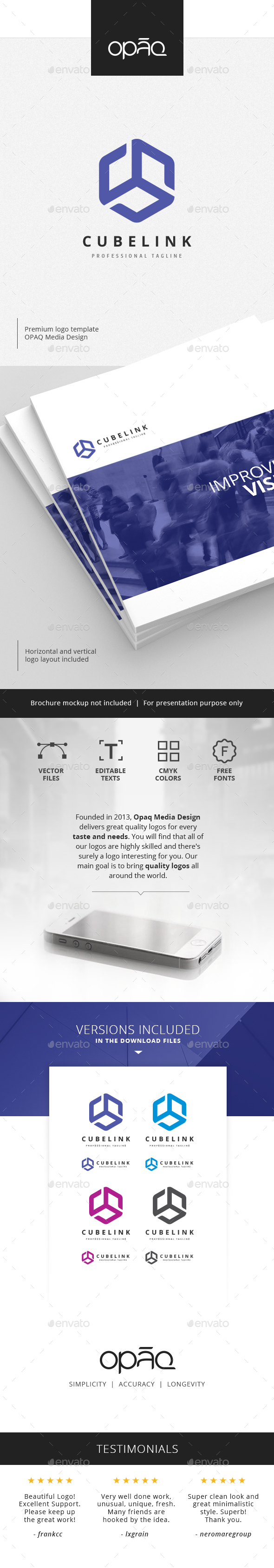Cube Link Logo - Logo Templates