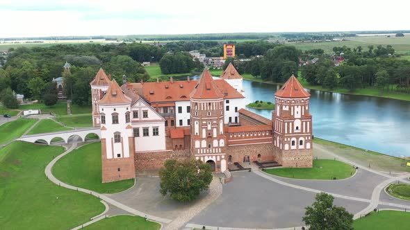 View from the height of the Mir Castle in Belarus