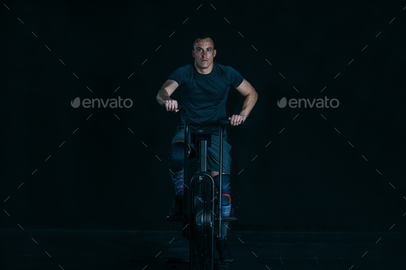 Sporty man doing calorie assault exercise - Stock Photo - Images