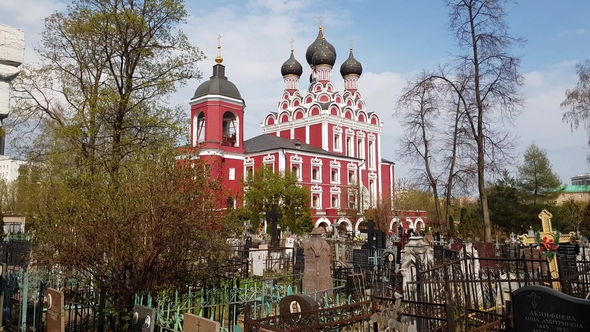 Temple of Tikhvin Icon of Mother God in Moscow, Russia