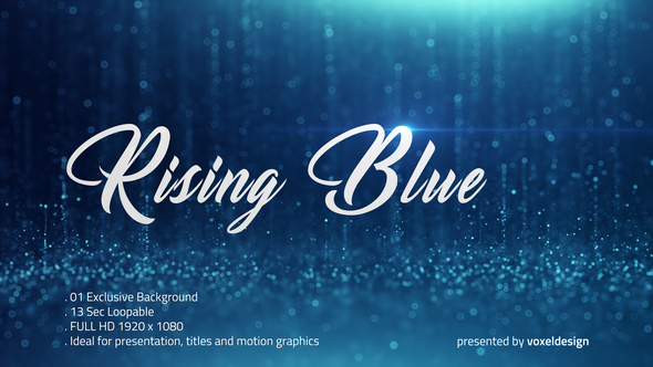 Rising Blue Particles Background